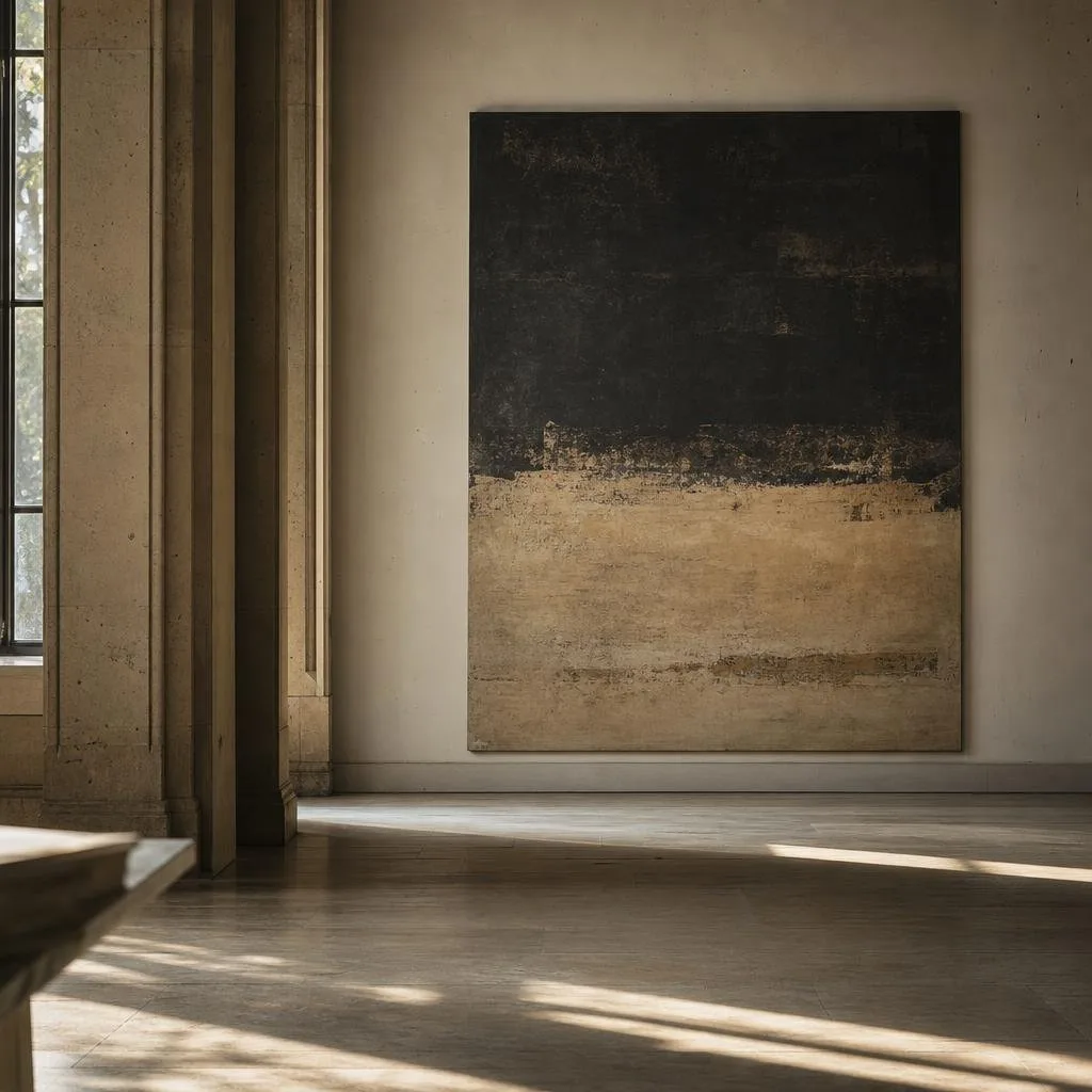 Quiet corner of the gallery at closing hour